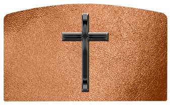 DACRO-510-BK-SH-CP Black Single Cross Shimmer Copper